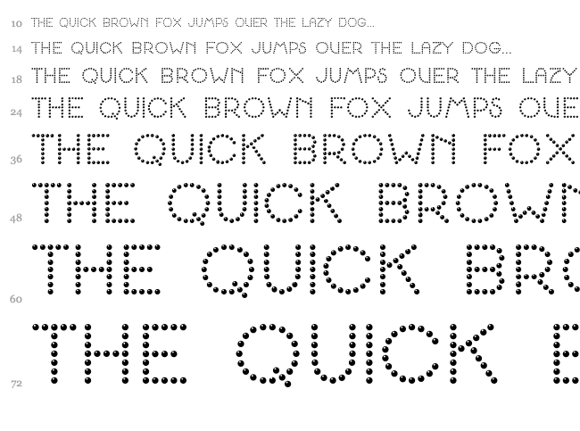 K22 Spotty Face font waterfall